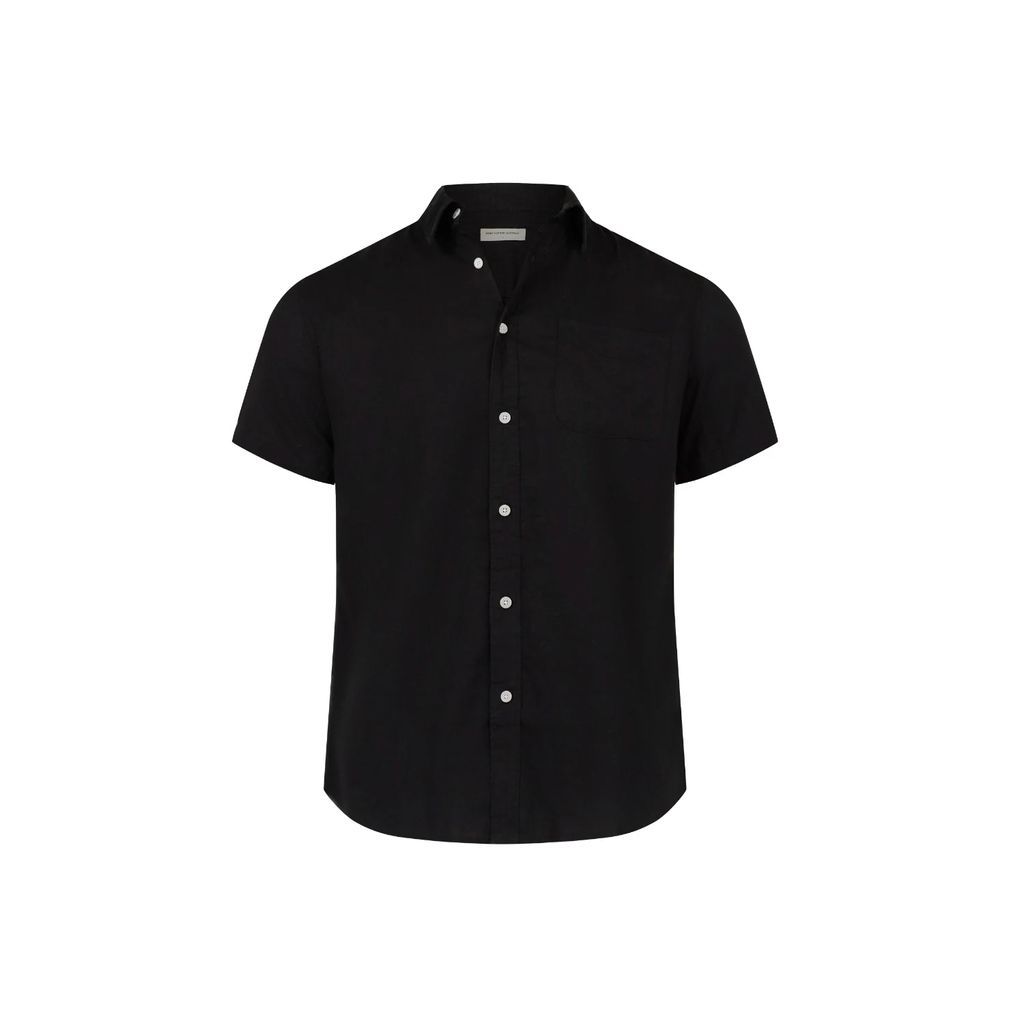 Hemp Clothing Australia - Newtown Short-Sleeve Shirt Black