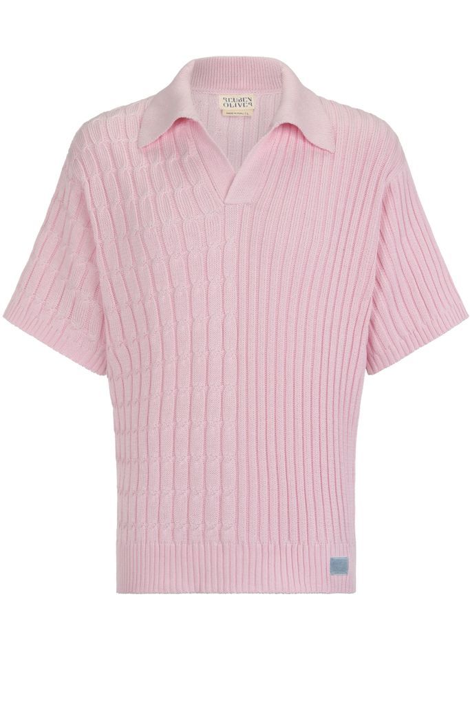 Reuben Oliver - The Double Stitch Tennis Collar Shirt - Pink & Purple