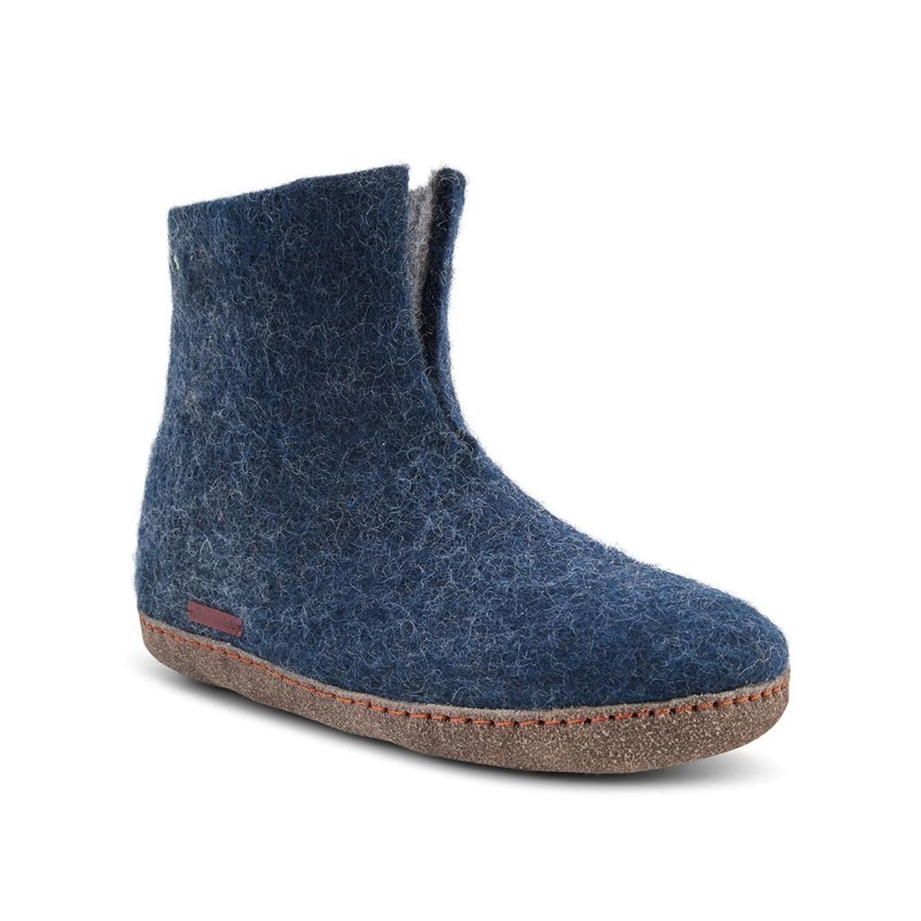 Betterfelt - Men's High Boot - Navy with Suede Sole