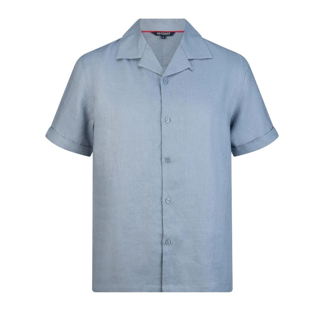 Coast Clothing Co. - Camper Ss Linen Shirt In Blue Shadow
