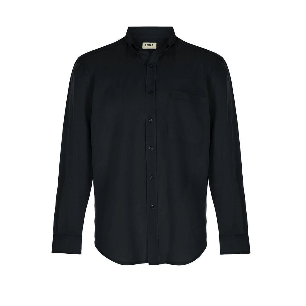 Lora Istanbul - Bond Black Linen Shirt