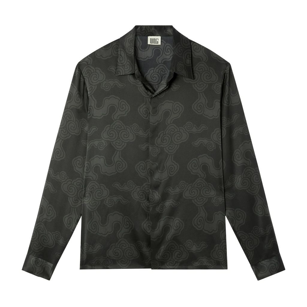 Ning Dynasty - Long Sleeve Imperial Clouds Silk Shirt