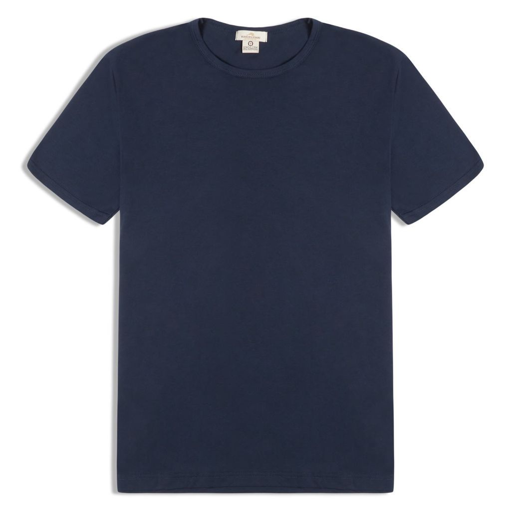 Men's Blue T-Shirt - Navy Large Burrows & Hare