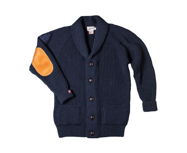 Men's Pioneer British Wool Cardigan Navy Small &SONS Trading Co