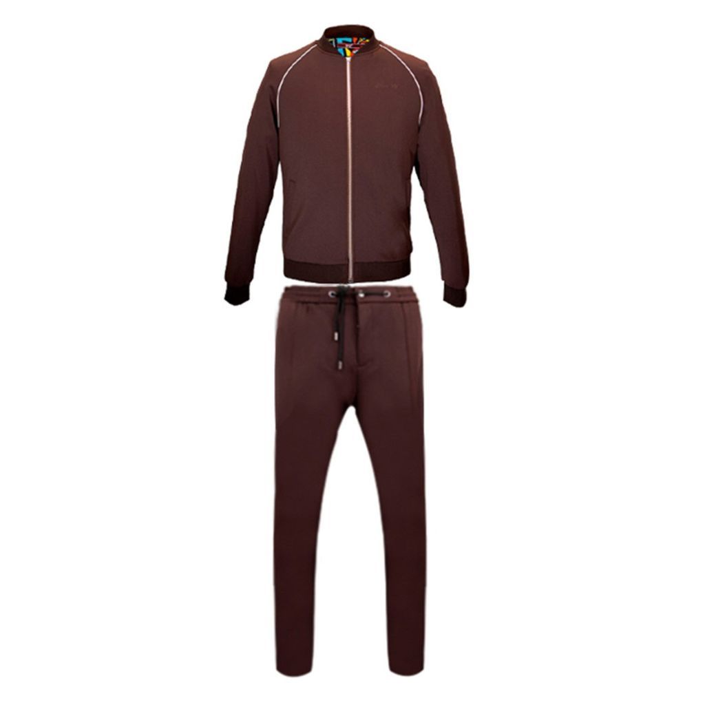 Men's Wellington Track Suit - Brown Small DAVID WEJ