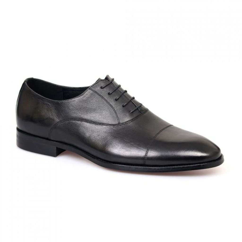 Men's Classic Formal Soft Leather Oxford Shoes - Black 6 Uk DAVID WEJ