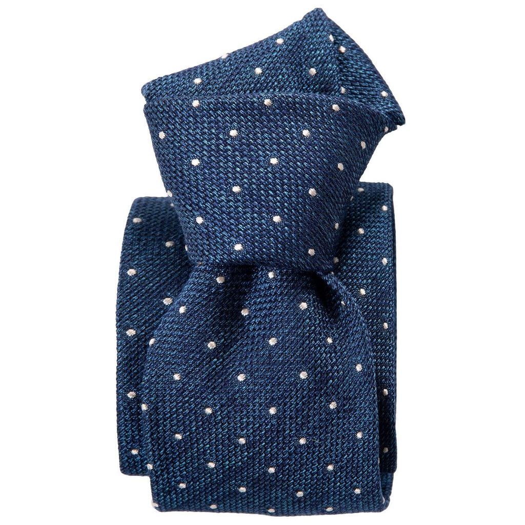 Men's Mattei - Silk Grenadine Tie - Blue One Size Elizabetta