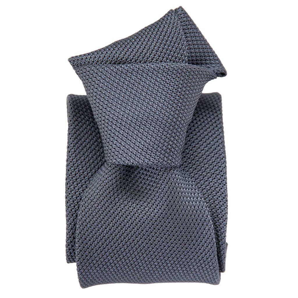 Men's Venetian Blue Silk Grenadine Tie One Size Elizabetta