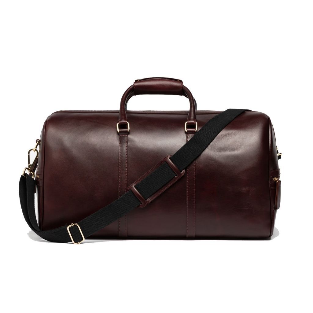 Red Carryall Duffle Leather Bag In Oxblood One Size Silver & Riley
