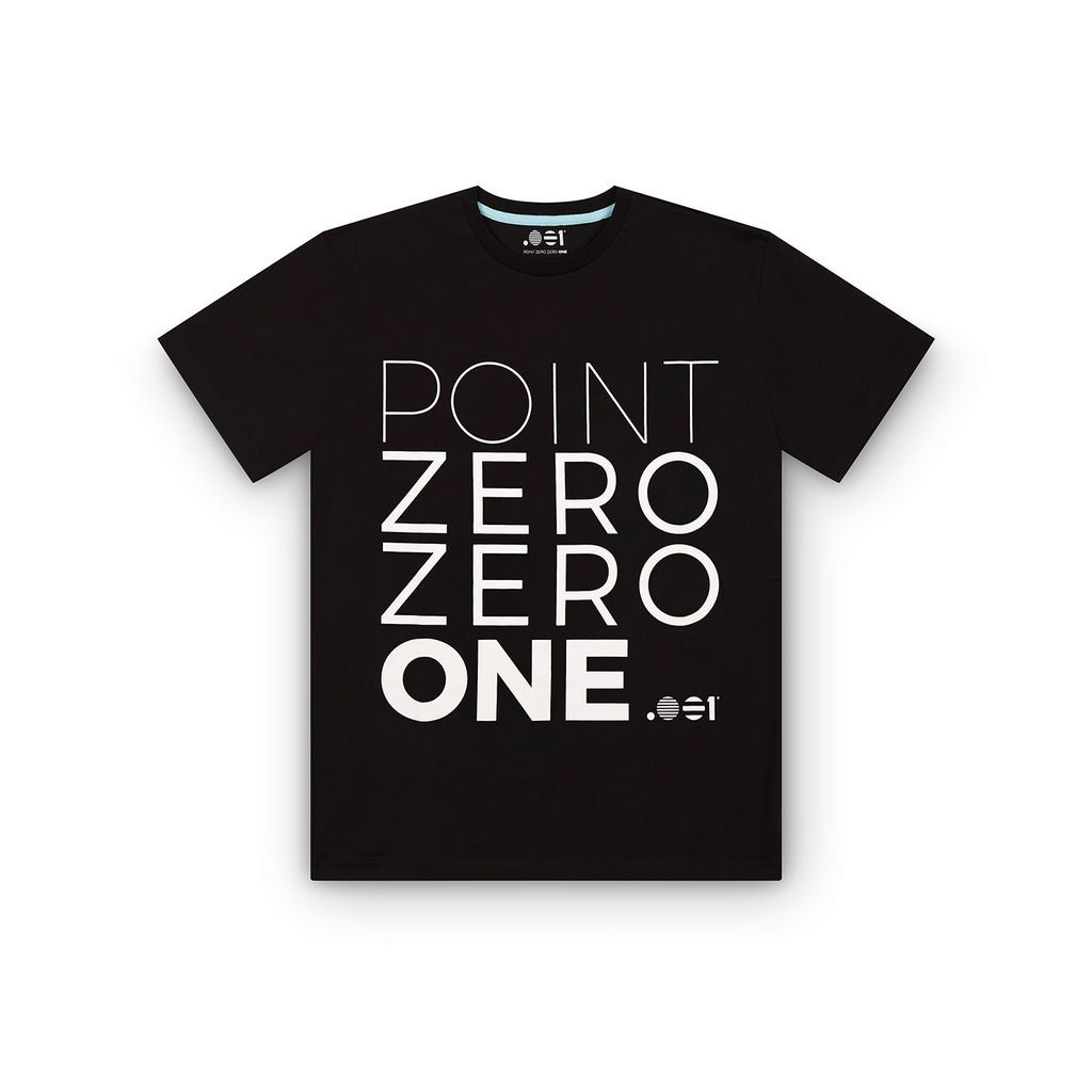 Mens Logo Tee English Black Extra Small Point Zero Zero One