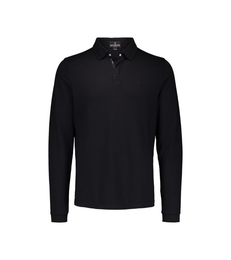 Men's The Perfect Polo - Long Sleeve Black Small Baobab