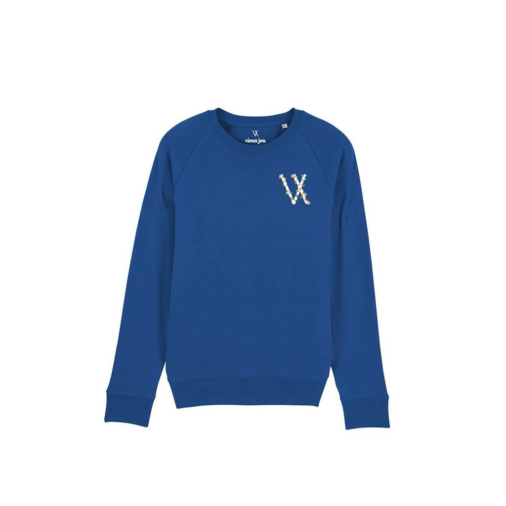 Men's Lopa Sweater Majorelle Blue Small Vieux Jeu