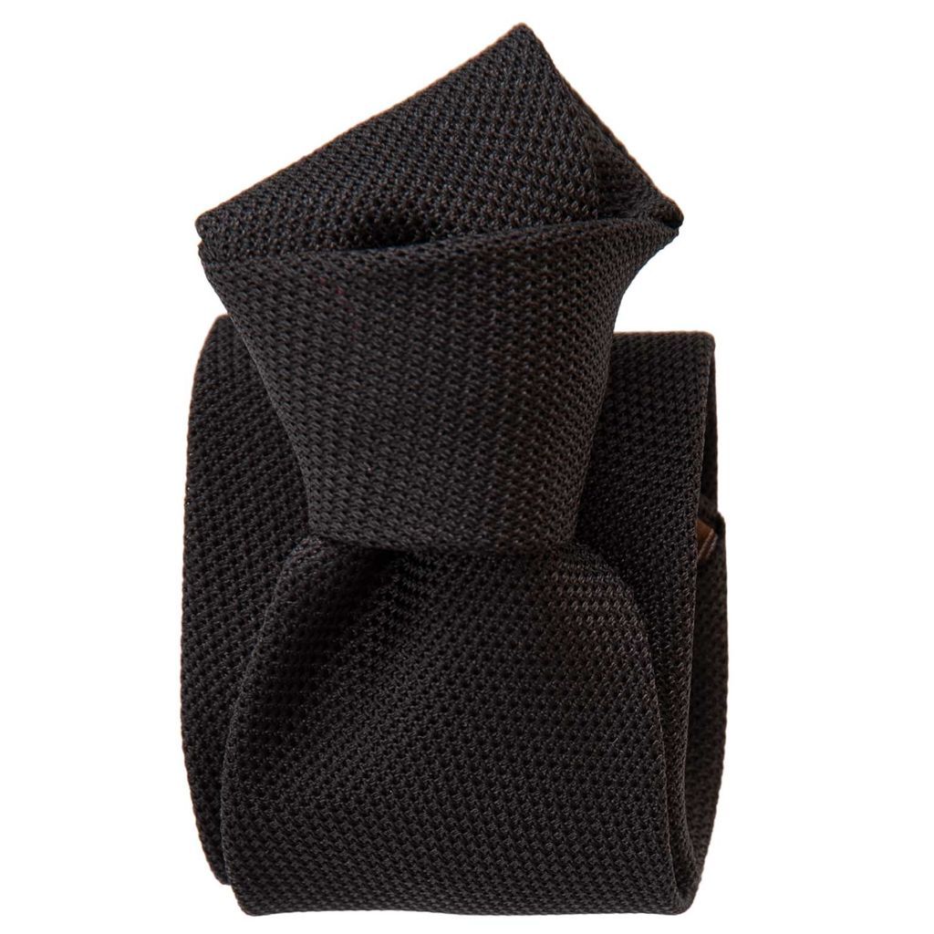 Men's Black Nero Silk Grenadine Tie One Size Elizabetta