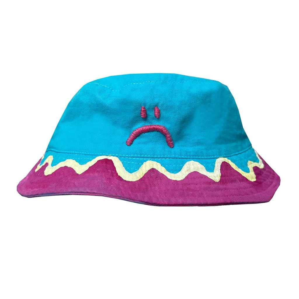 Men's Blue / Pink / Purple Blue Ice Cream Happy/Sad Bucket Hat Quillattire