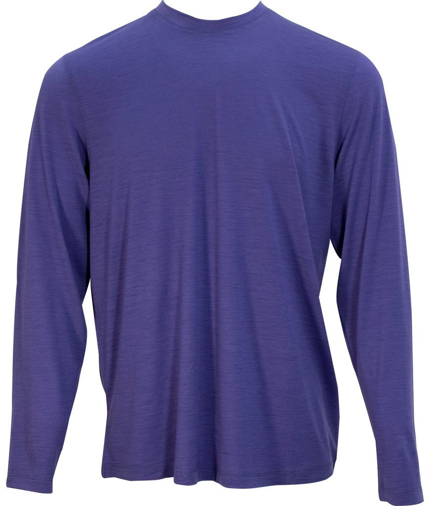 Men's Blue / Pink / Purple Chase Long Sleeve Merino Crew In Skipper Extra Large Lords of Harlech