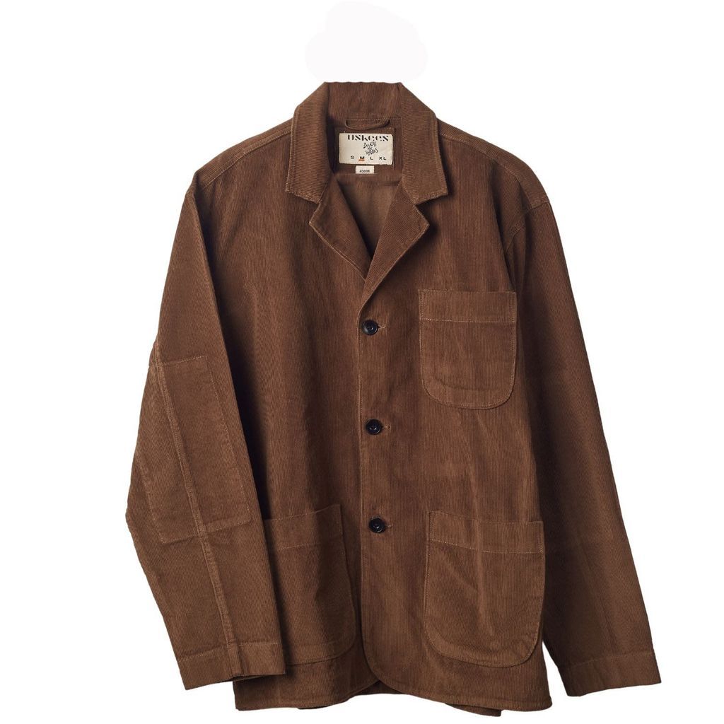 Men's 3006 Cord Blazer - Brown Small Uskees