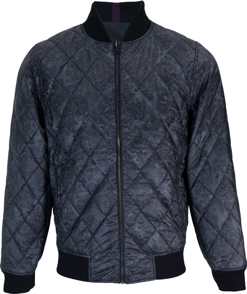 Men's Black / Grey Ron Reversible Bomber Jacket In Black Small Lords of Harlech