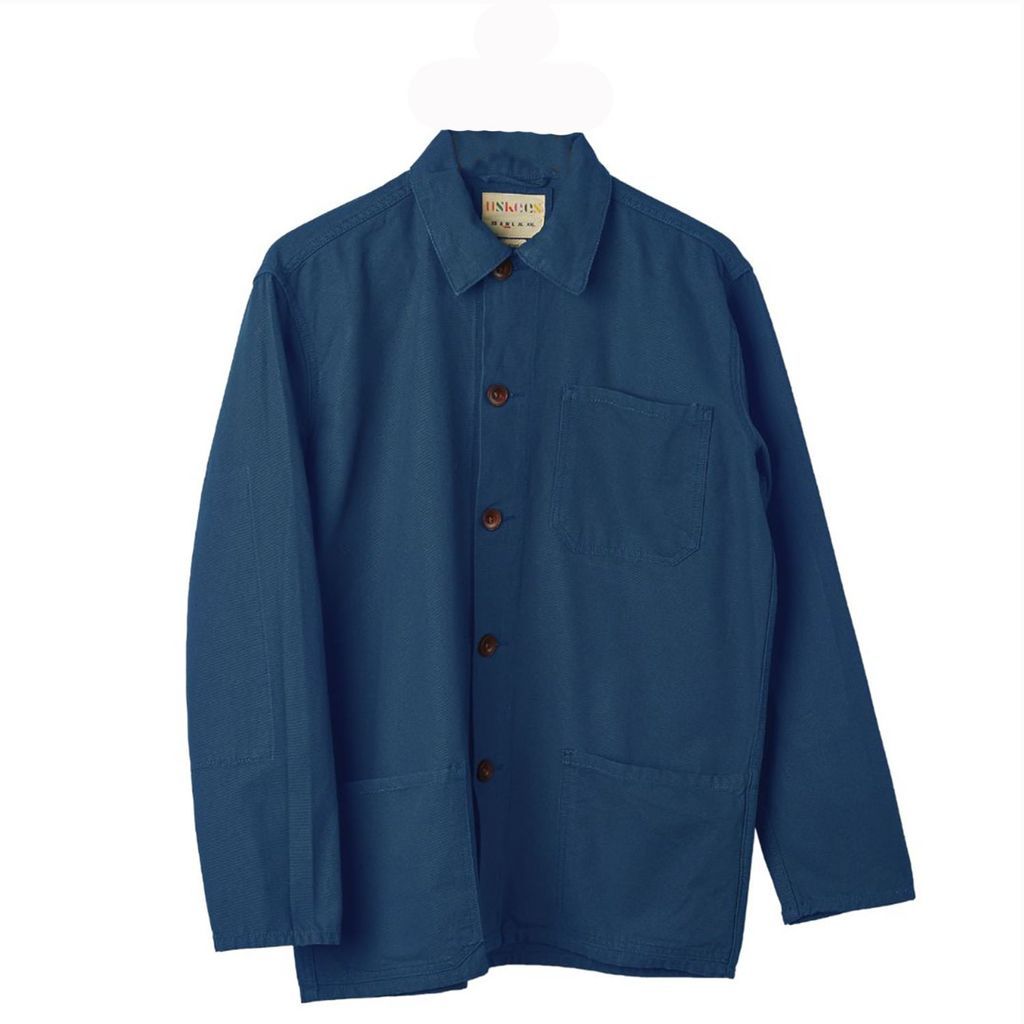 Men's Blue 3001 Buttoned Overshirt - Peacock Extra Small Uskees