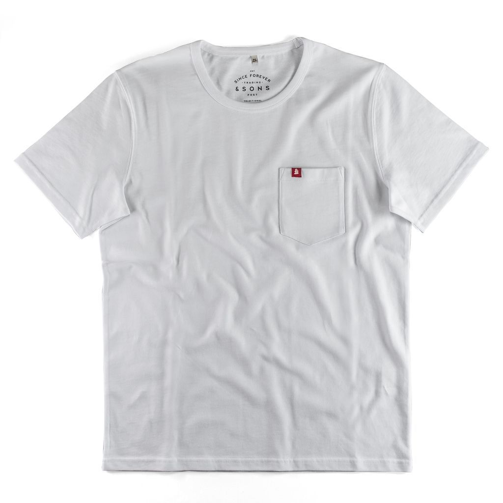 Men's Boxer T-Shirt White Small &SONS Trading Co
