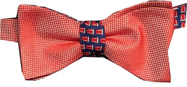 Men's The Mullet Reversible Bow Tie In Red One Size Lazyjack Press