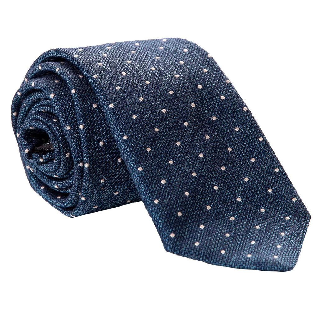 Men's Mattei - Silk Grenadine Tie - Blue Xl One Size Elizabetta