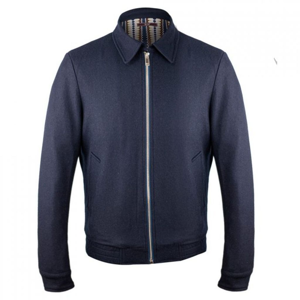 Men's Carlos Aviator Jacket - Blue Small DAVID WEJ