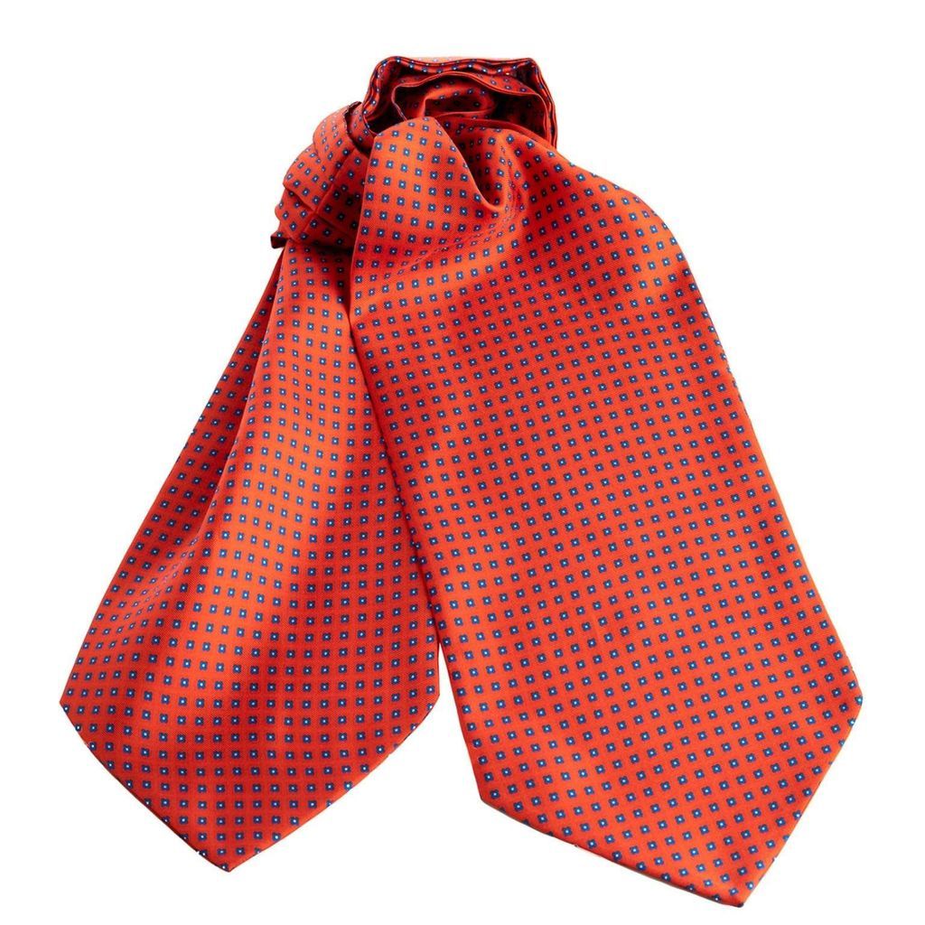 Men's Lecco - Red Silk Ascot Cravat Tie One Size Elizabetta