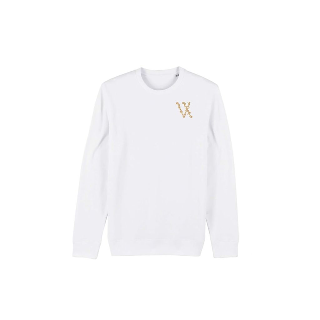 Men's Lopa Sweater - White Extra Small Vieux Jeu