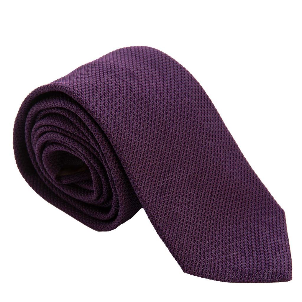Men's Pink / Purple Plum - Silk Grenadine Tie - Xl One Size Elizabetta