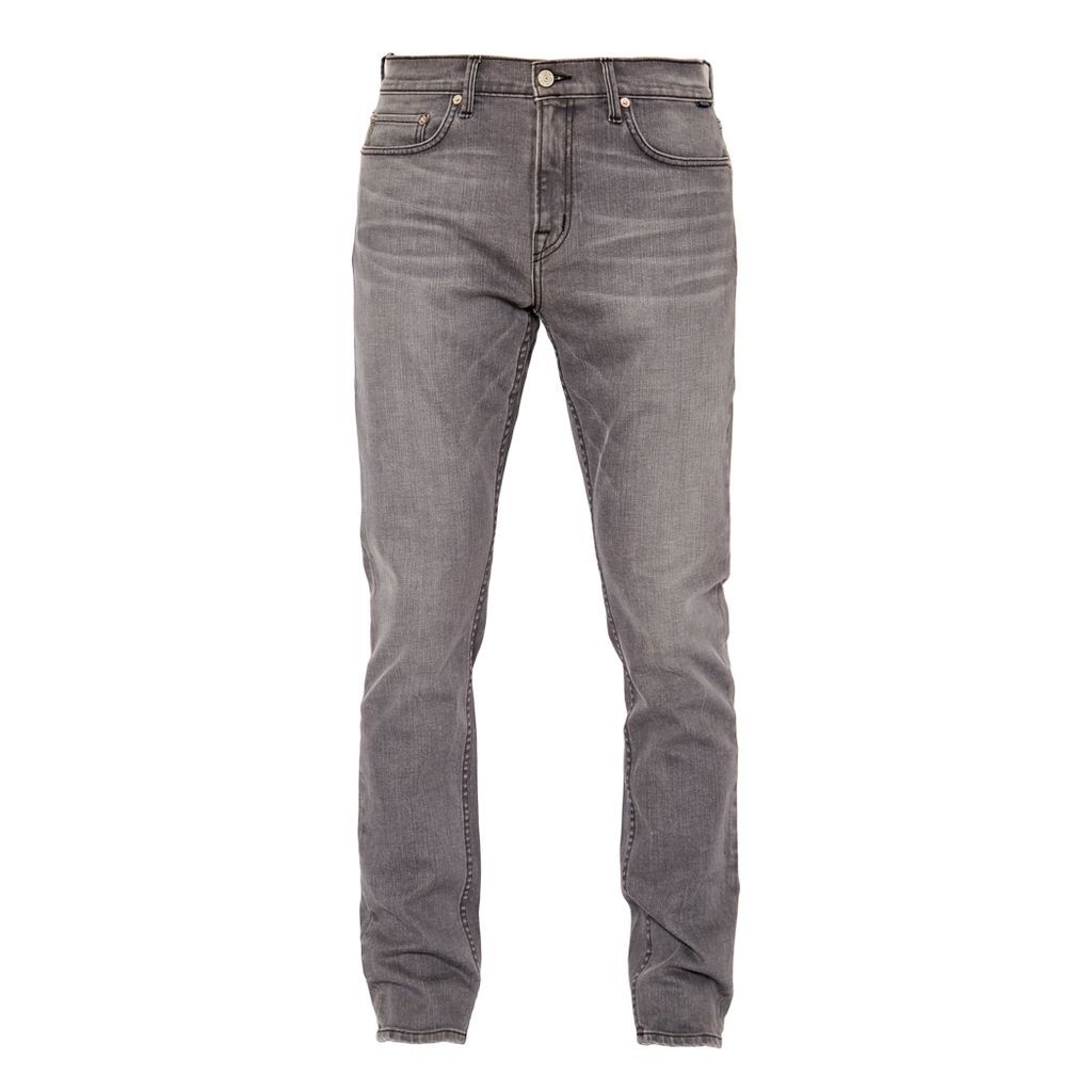 Men's 30 Inseam Brooklyn Stretch Slim Fit Jeans In Washed Grey 30
