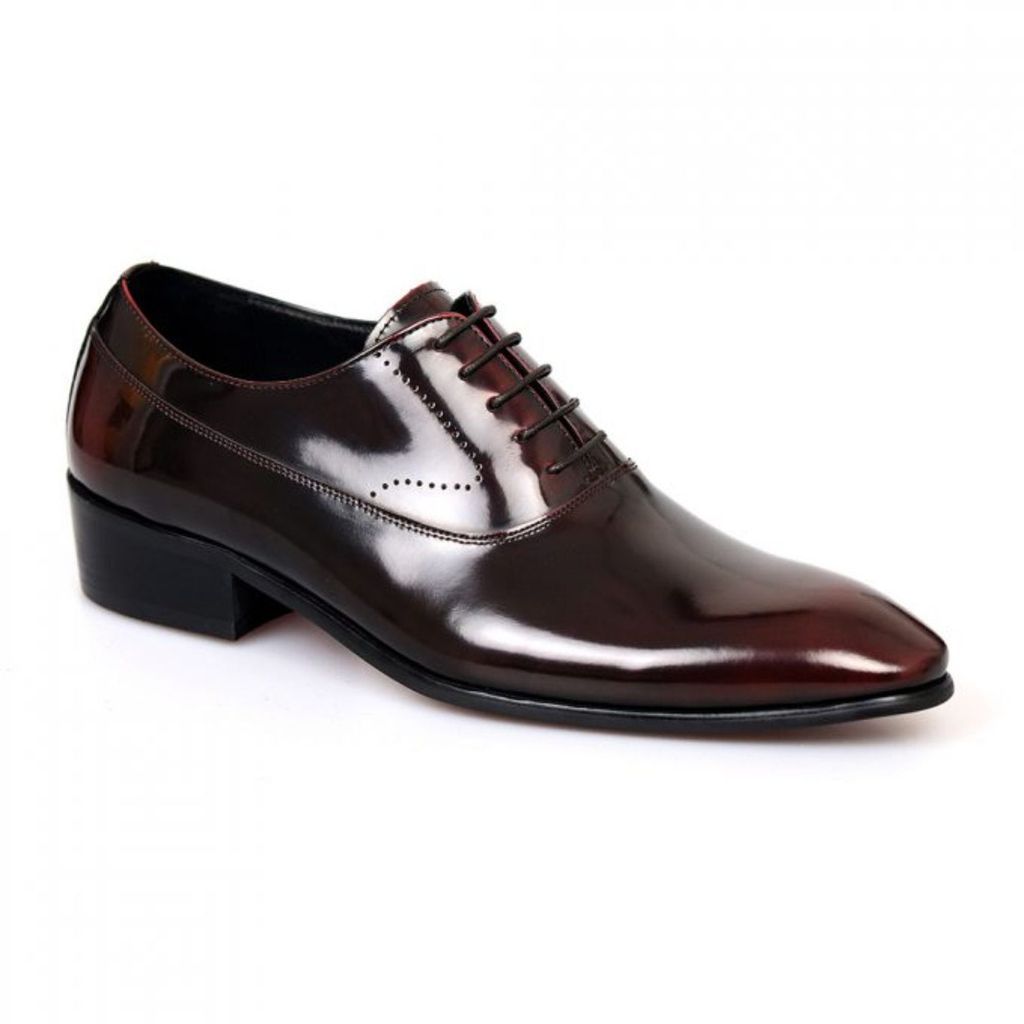 Men's Leather Classic Formal Shoes - Red 6 Uk DAVID WEJ