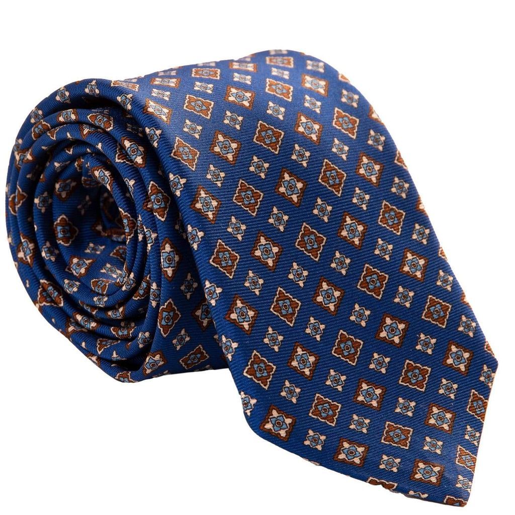 Men's Blue Empoli - Printed Silk Tie - Lapis Xl One Size Elizabetta