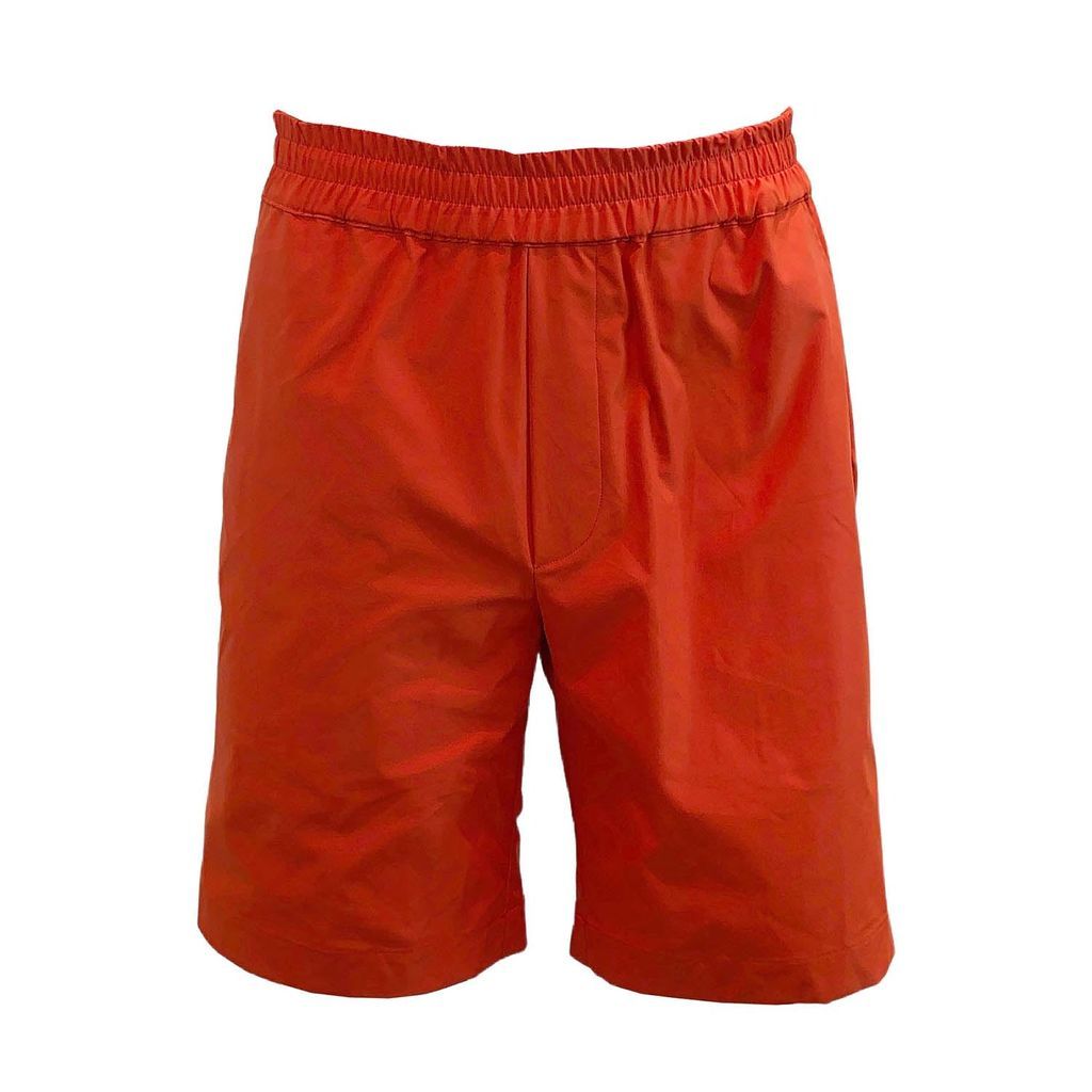 Men's Yellow / Orange Bermuda Shorts - Rhubarb Medium SNIDER