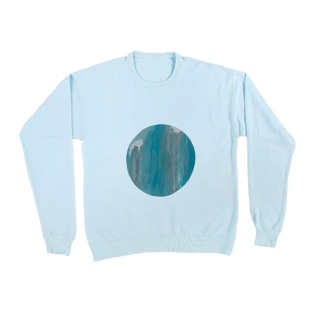 Men's Blue Planet Sweatshirt Small Studiowares by Visual Contrast