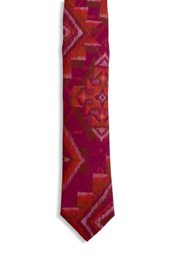 Men's Red Cotton Tie - Morocco One Size Peggy and Finn