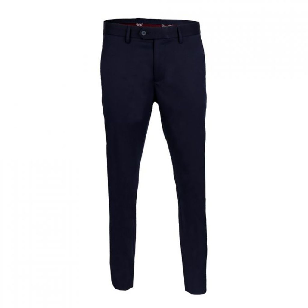 Men's Blue Plain Chino Trousers - Navy 30
