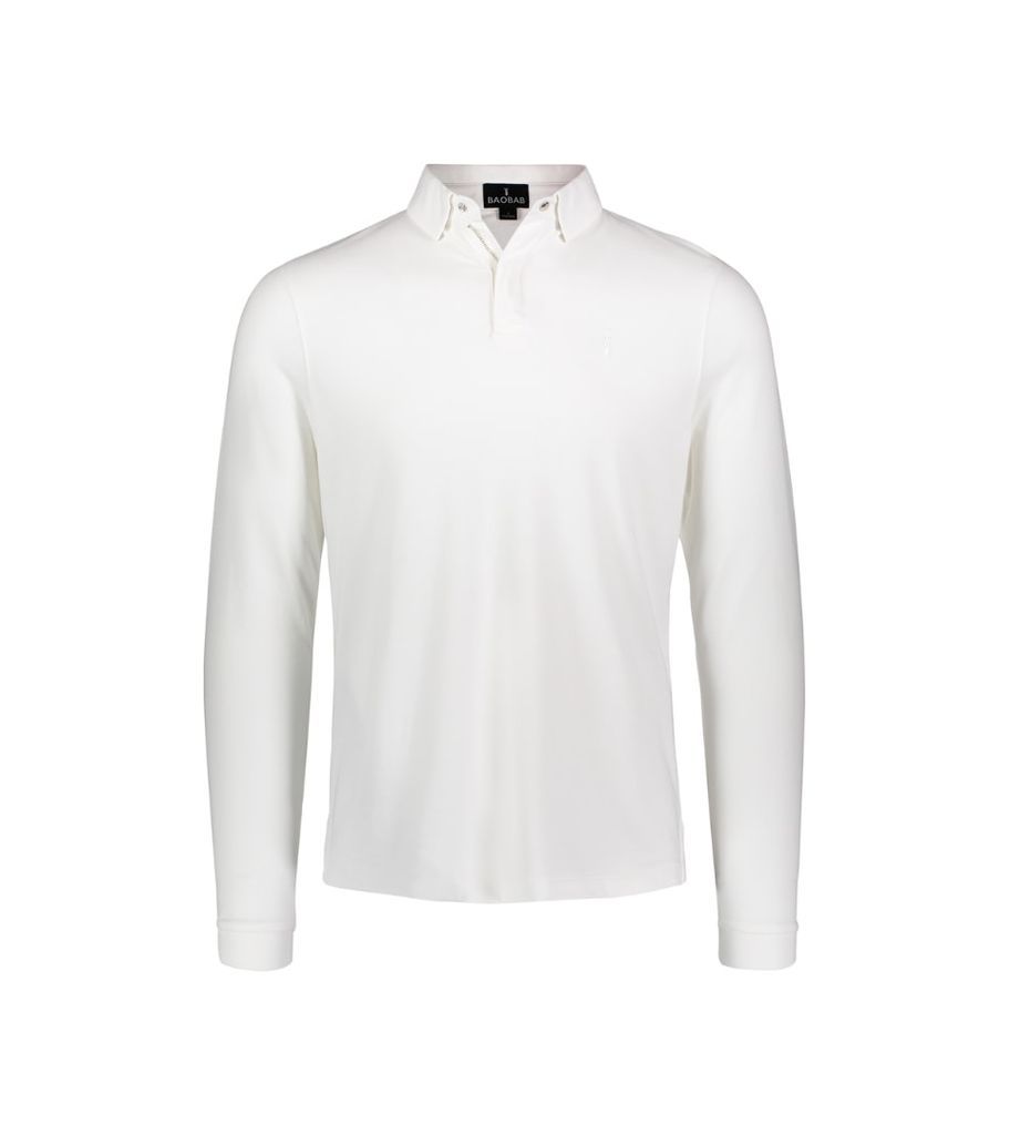 Men's The Perfect Polo - Long Sleeve - White Small Baobab