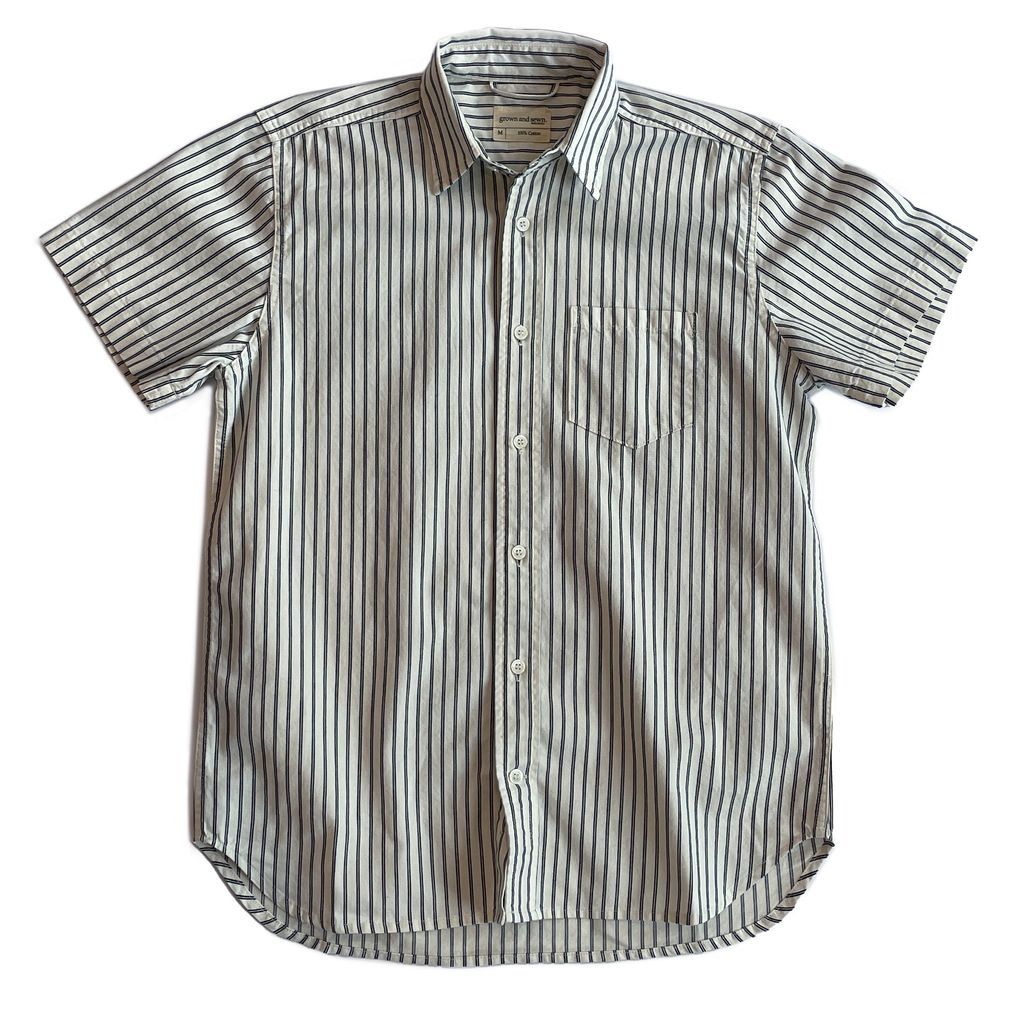 Men's Short Sleeve Dean - Yoshiwa Mills - White Small grown and sewn.
