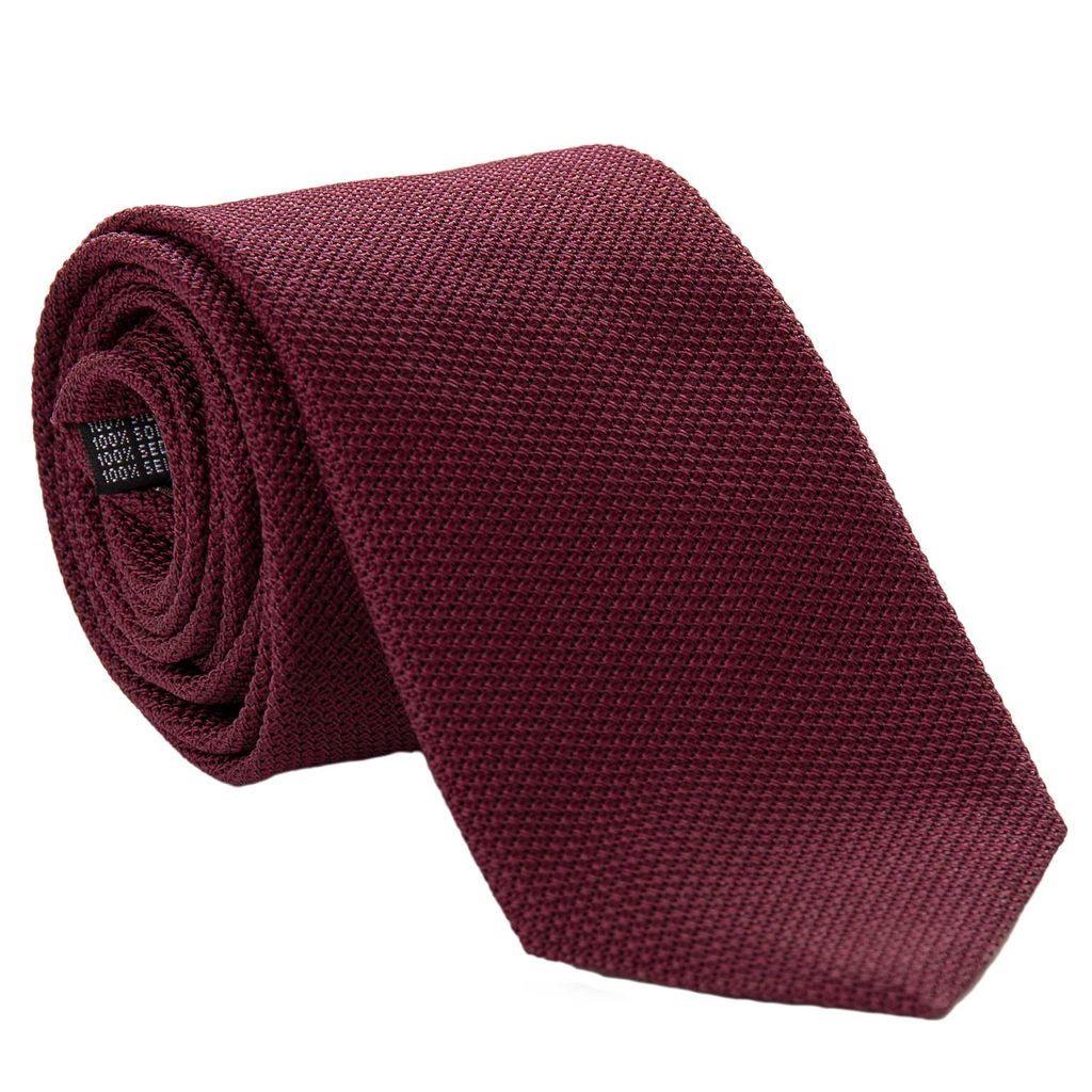 Men's Red Chianti - Silk Grenadine Tie - Xl One Size Elizabetta