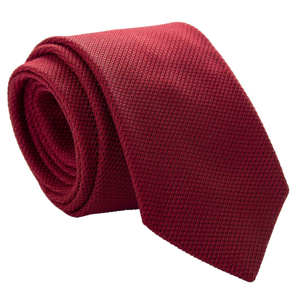 Men's Red Rosso Silk Grenadine Tie Xl One Size Elizabetta
