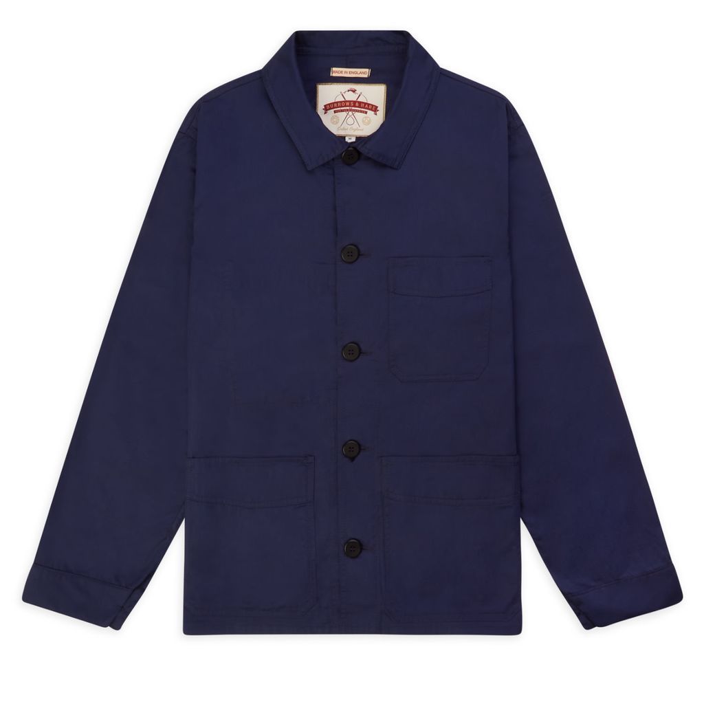Men's Blue Albion Jacket - Navy Small Burrows & Hare