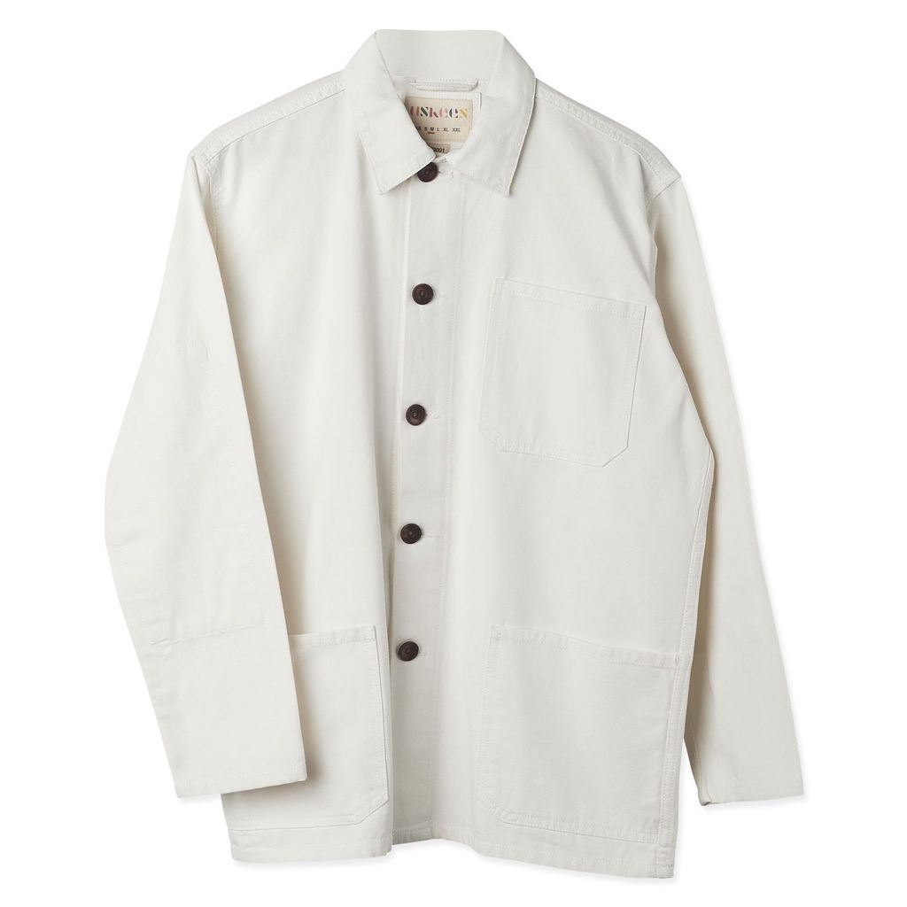 Men's Neutrals The 3001 Buttoned Overshirt - Cream Extra Small Uskees