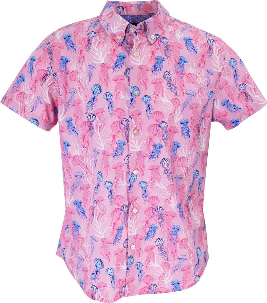 Men's Pink / Purple / White Tim Jellyfish Shirt In Pink Small Lords of Harlech
