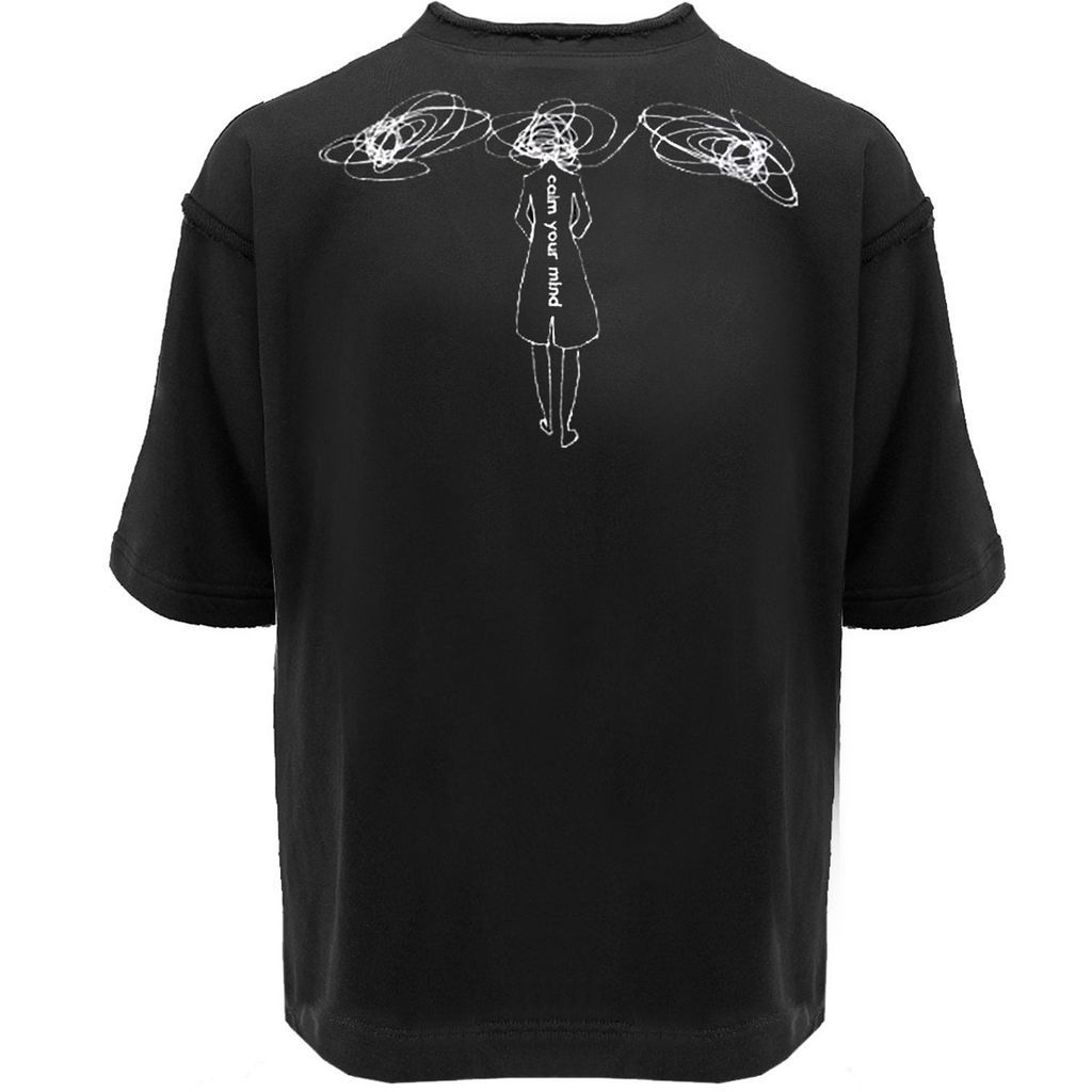 Chaos Black Embroidered Men's T-Shirt Small Hamza