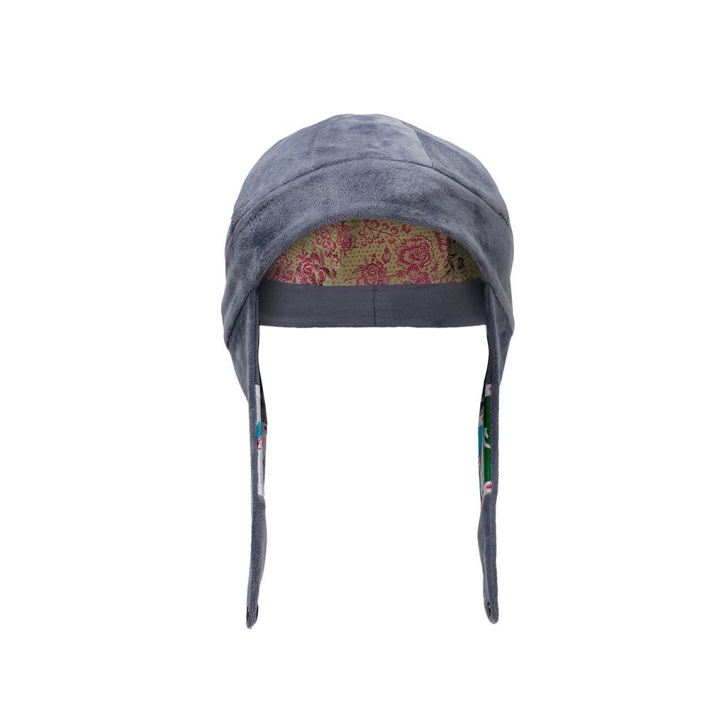 Covering Head For Warmth - Men Fashion Hat With Embroidery - Frost Grey - Chapeau Francois One Size Yvette LIBBY N'guyen Paris