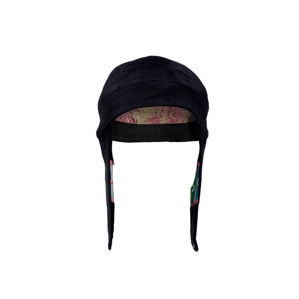Covering Head For Warmth - Men Fashion Hat With Embroidery - Onyx Black - Chapeau Francois One Size Yvette LIBBY N'guyen Paris