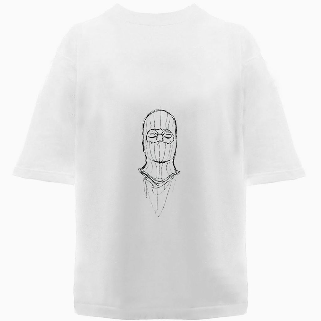 Ih White Embroidered Men's T-Shirt Small Hamza
