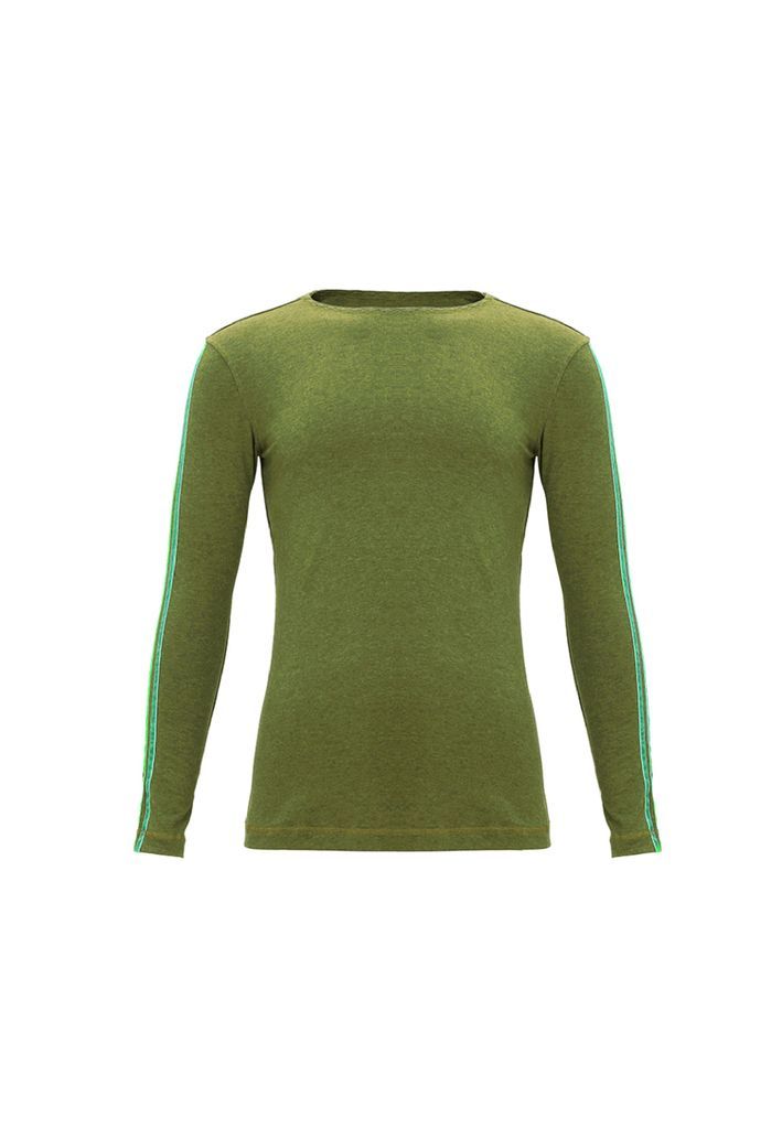 Men - Top T-Shirt Long Sleeves - Greenery Green - Yvette Cool Mt2 Small Yvette LIBBY N'guyen Paris