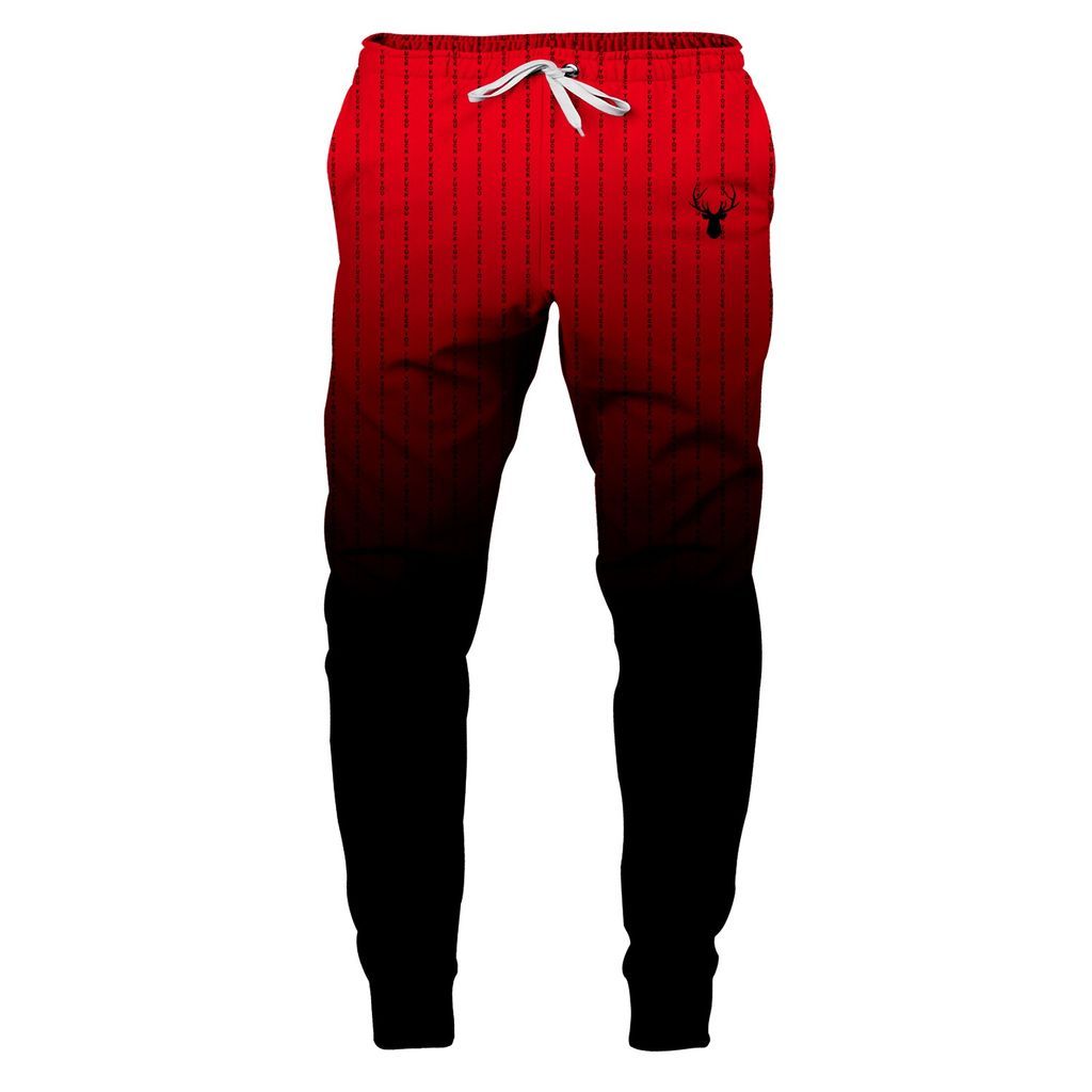 Men's Black / Red Crimson Night Sweatpants Extra Small Aloha From Deer