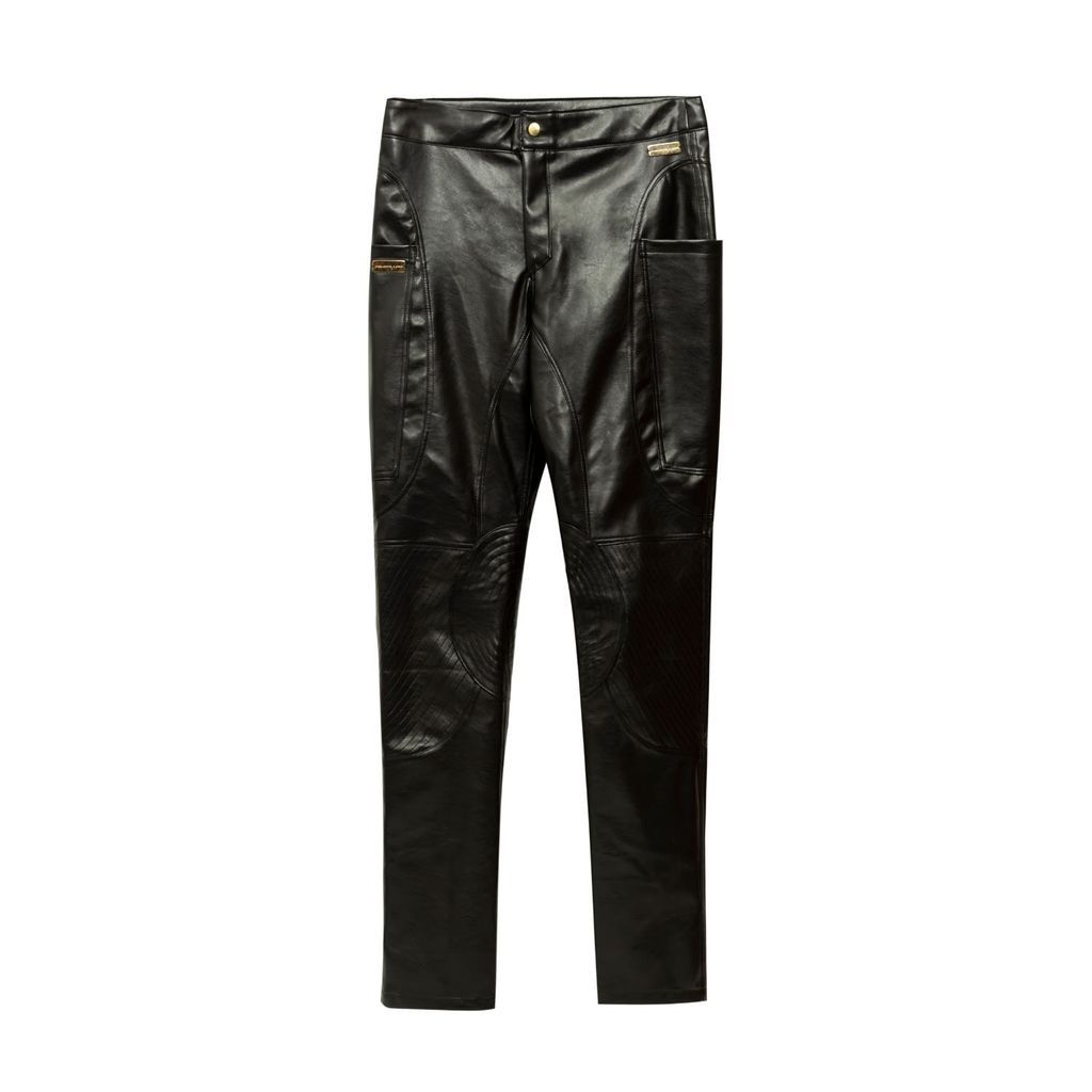 Men's Black Plastic Moto Pants Extra Small Paloma Lira